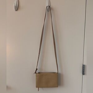 All Saints Womens Beige Classic Leather Strap Wallet
Purse Crossbody Bag